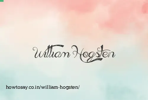 William Hogsten