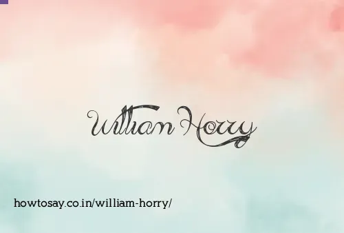William Horry