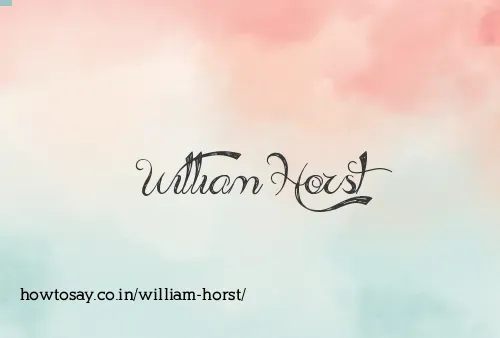William Horst