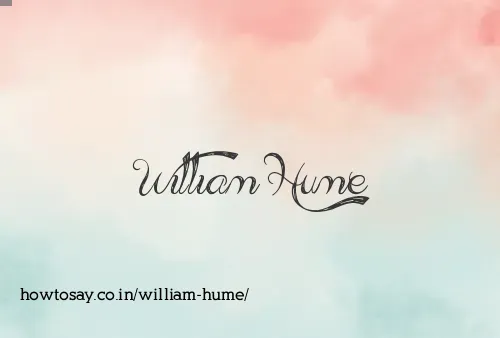 William Hume