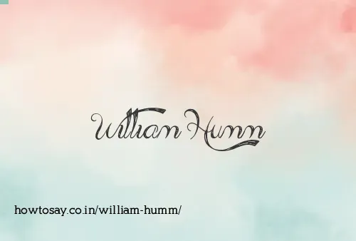 William Humm