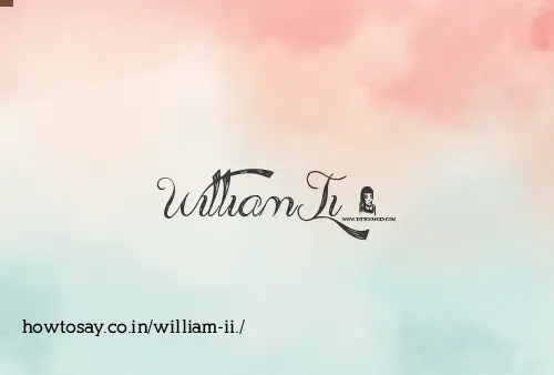 William Ii.