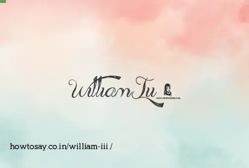 William Iii.