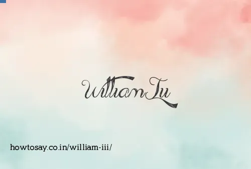 William Iii