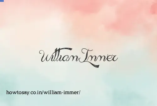 William Immer
