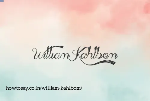 William Kahlbom