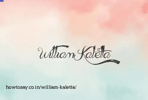 William Kaletta
