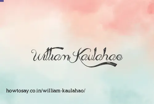 William Kaulahao
