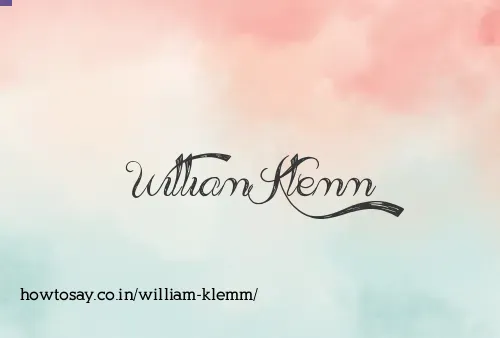 William Klemm