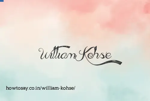 William Kohse