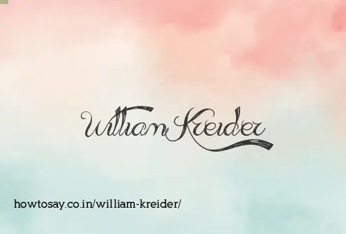 William Kreider