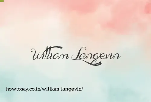 William Langevin