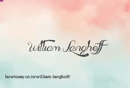 William Langhoff