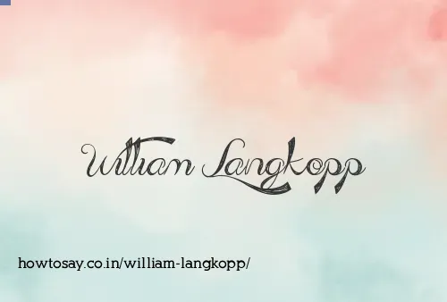 William Langkopp