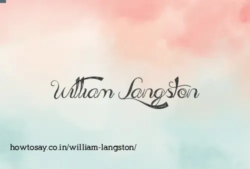 William Langston