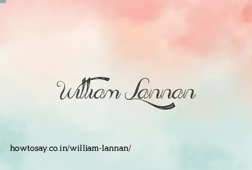 William Lannan
