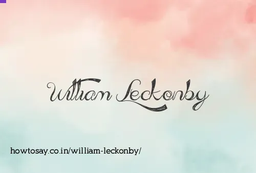 William Leckonby