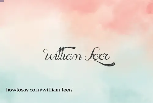 William Leer