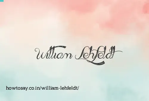 William Lehfeldt