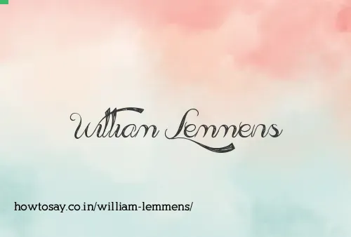 William Lemmens