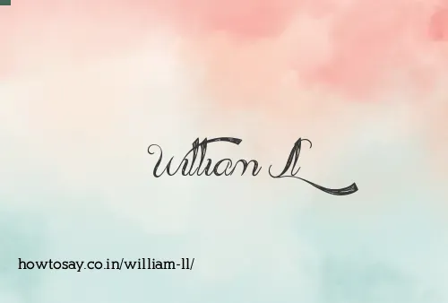 William Ll