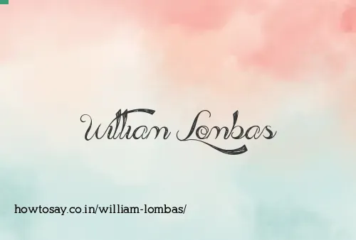 William Lombas