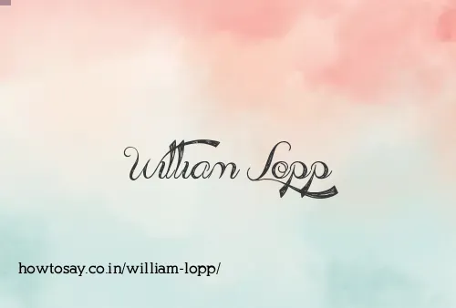 William Lopp