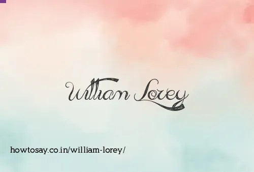 William Lorey