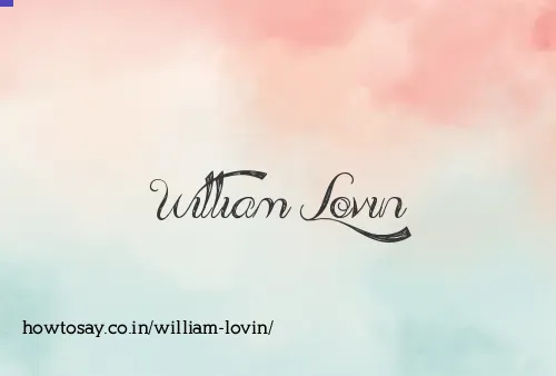 William Lovin