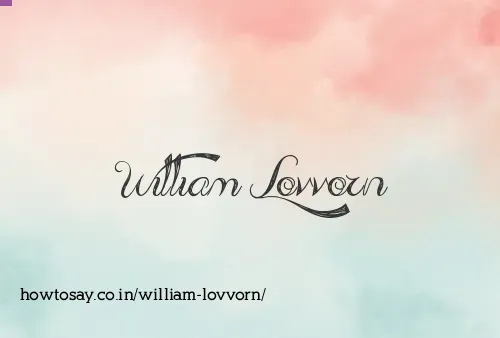 William Lovvorn