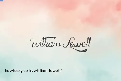 William Lowell
