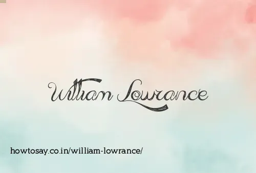 William Lowrance