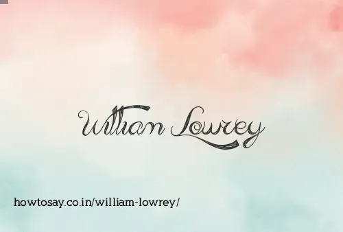 William Lowrey