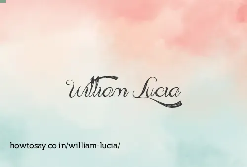 William Lucia