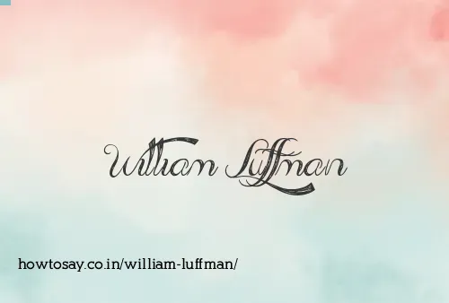 William Luffman