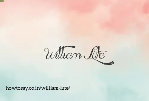 William Lute