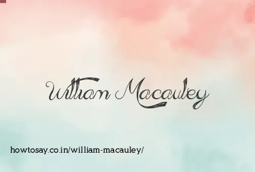 William Macauley