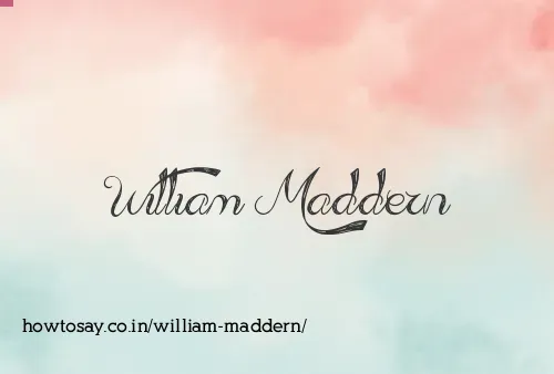 William Maddern
