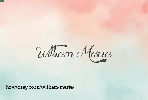William Maria