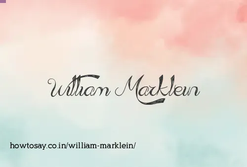 William Marklein