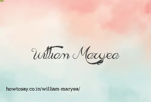 William Maryea