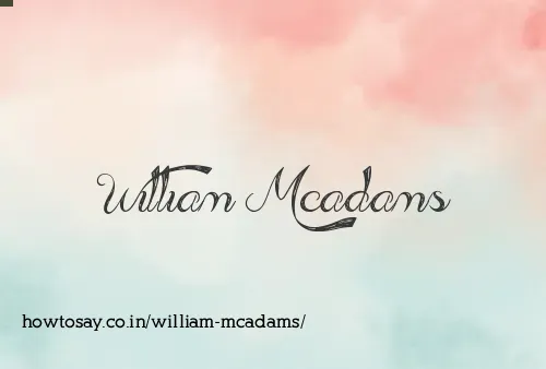 William Mcadams