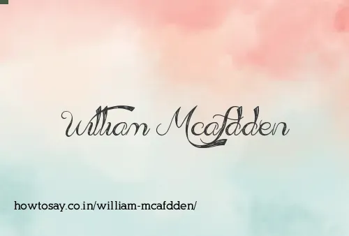 William Mcafdden