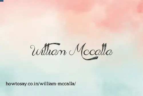 William Mccalla