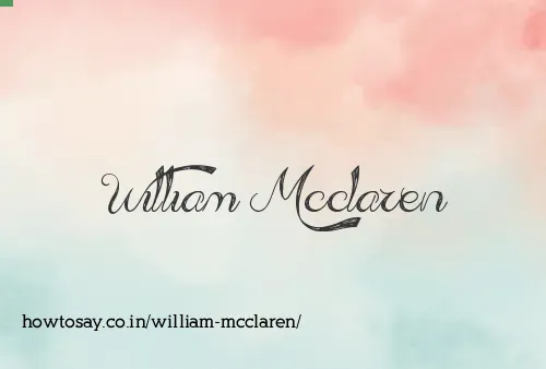 William Mcclaren