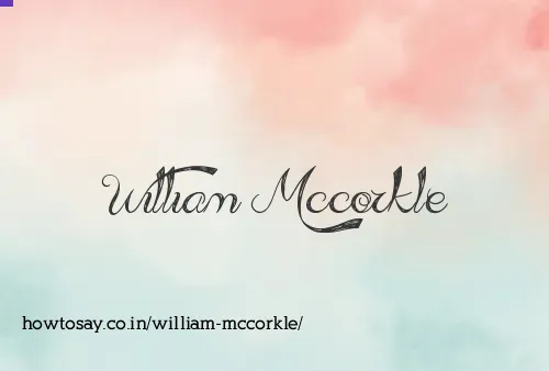 William Mccorkle