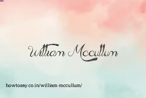 William Mccullum