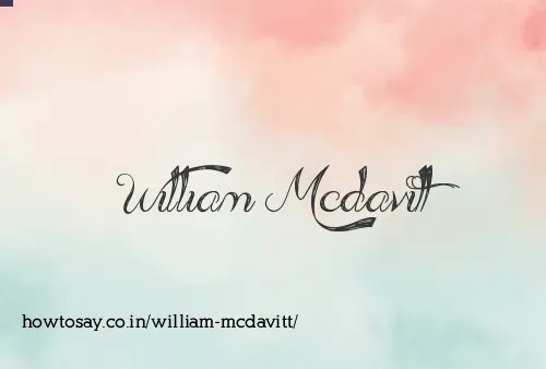 William Mcdavitt