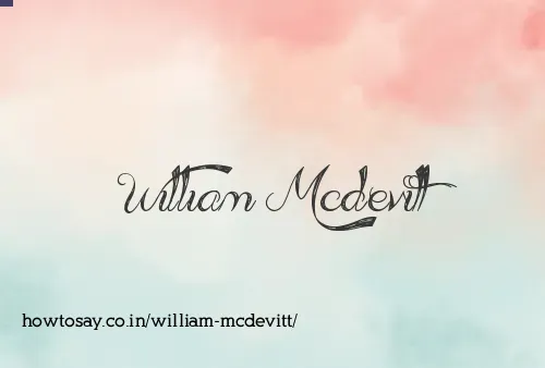 William Mcdevitt