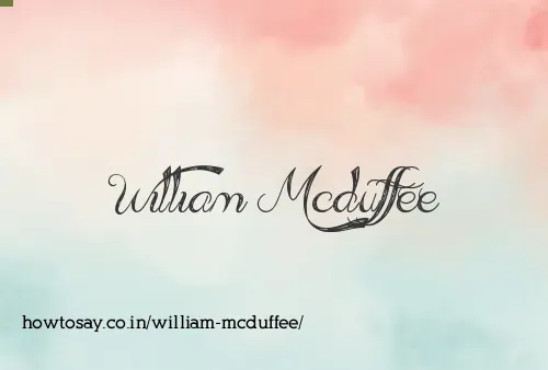 William Mcduffee